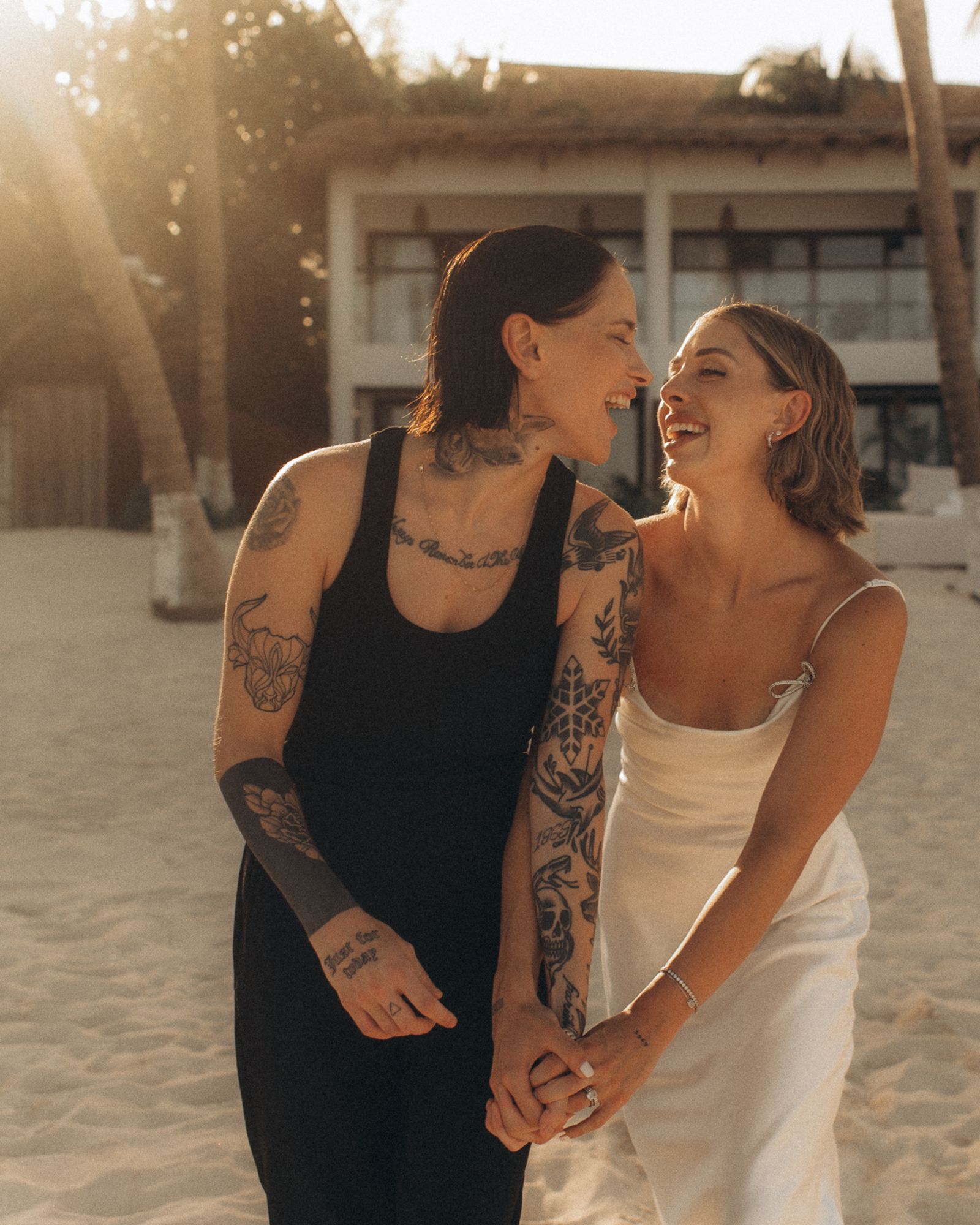 A civil ceremony on the beach in Playa del Carmen.
